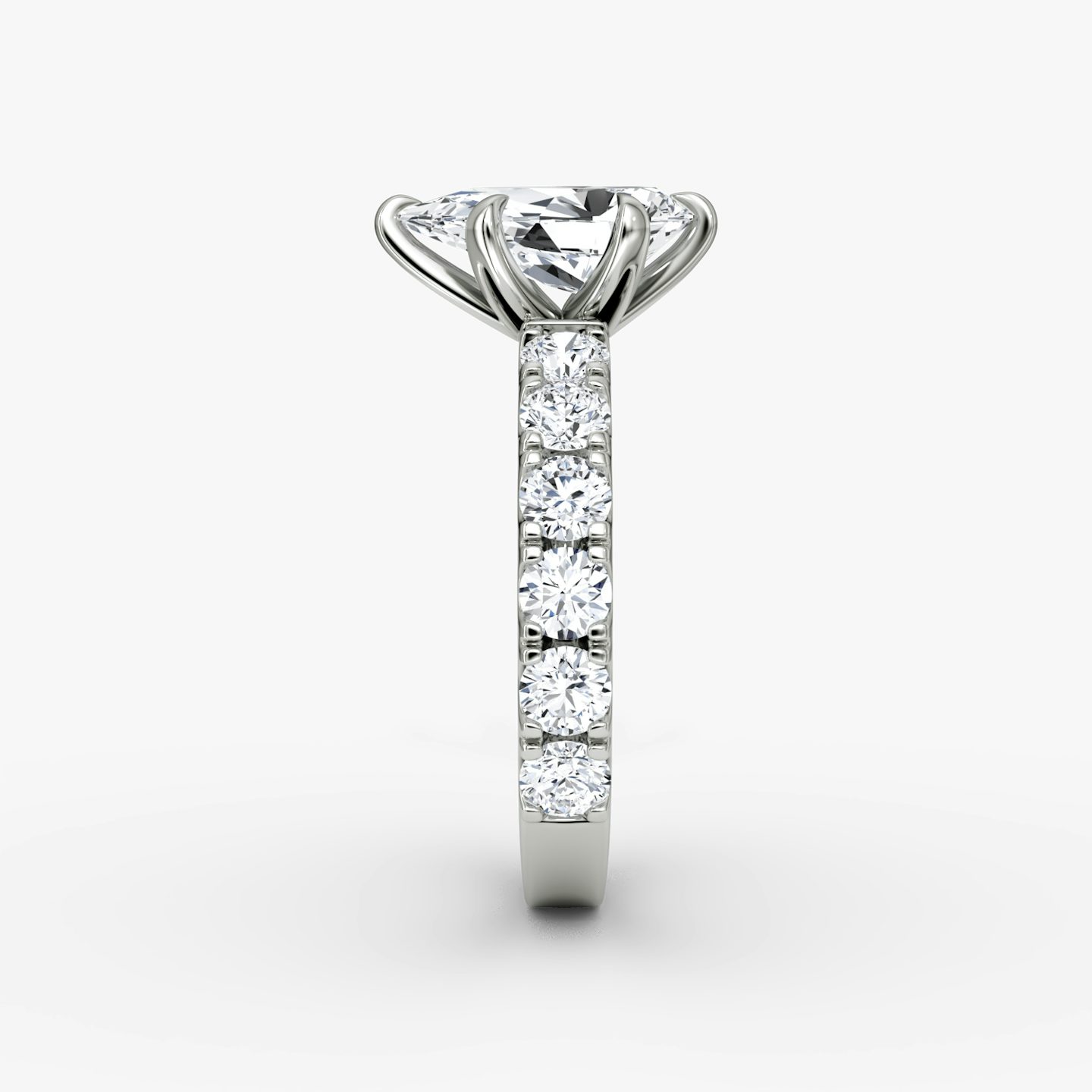 The Amour Eternity | Pear | 18k | White Gold | bandAccent: Plain | diamondOrientation: vertical | caratWeight: other