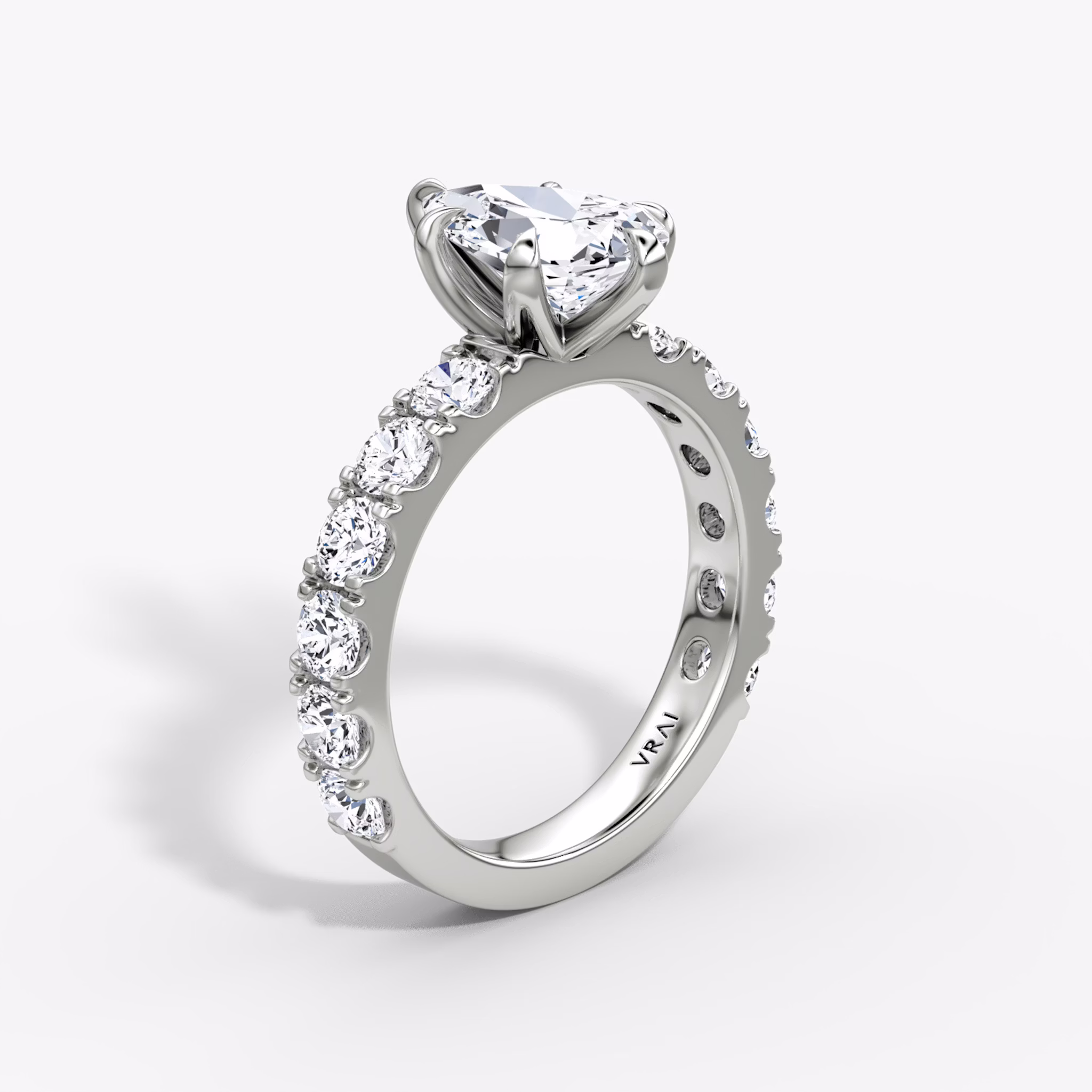 The Amour Eternity | Pear | 18k | White Gold | bandAccent: Plain | diamondOrientation: vertical | caratWeight: other