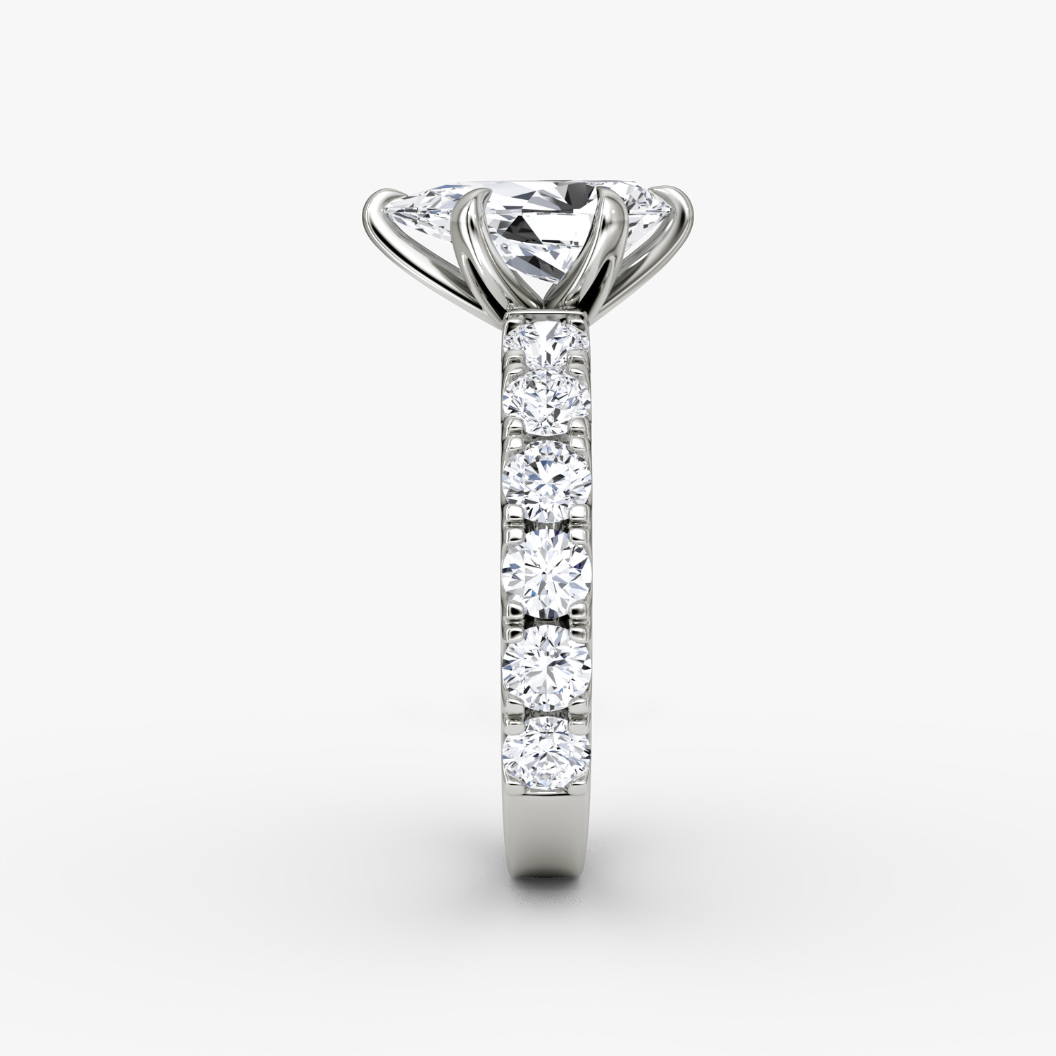 The Amour Eternity | Pear | Platinum | bandAccent: Plain | diamondOrientation: vertical | caratWeight: other
