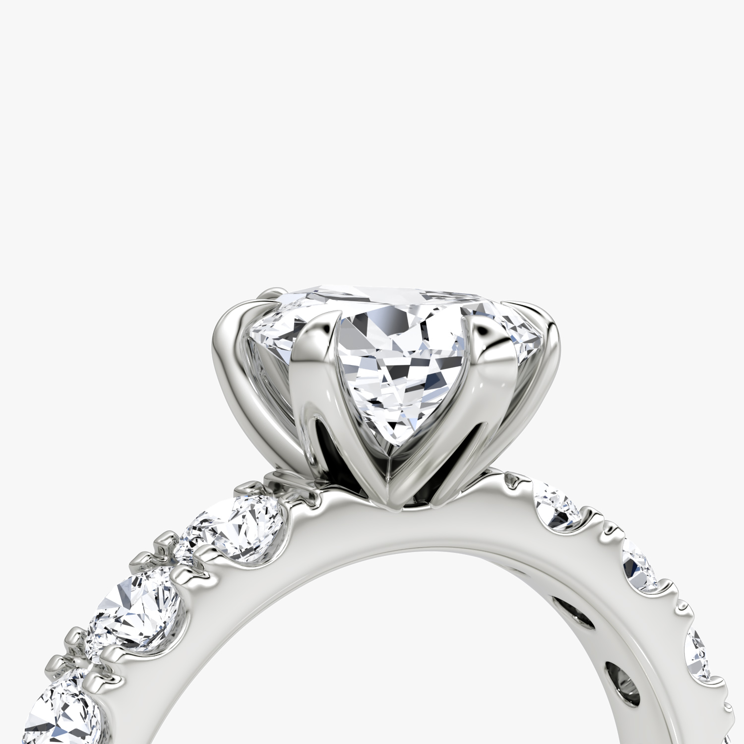 The Amour Eternity | Pear | Platinum | bandAccent: Plain | diamondOrientation: vertical | caratWeight: other