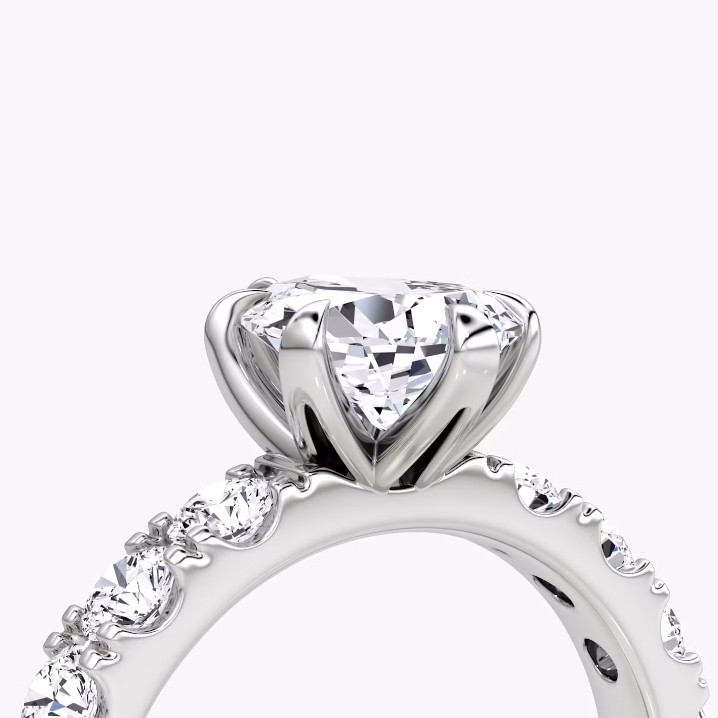 The Amour Eternity | Pear | Platinum | bandAccent: Plain | diamondOrientation: vertical | caratWeight: other