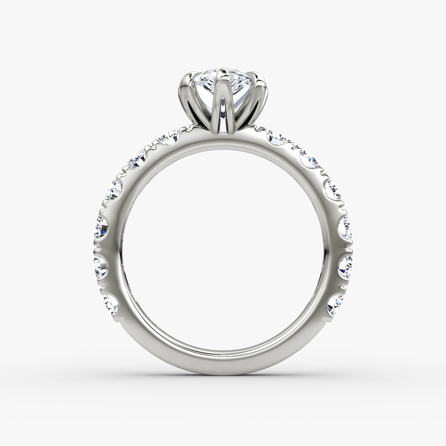 The Amour Eternity | Pear | Platinum | bandAccent: Plain | diamondOrientation: vertical | caratWeight: other