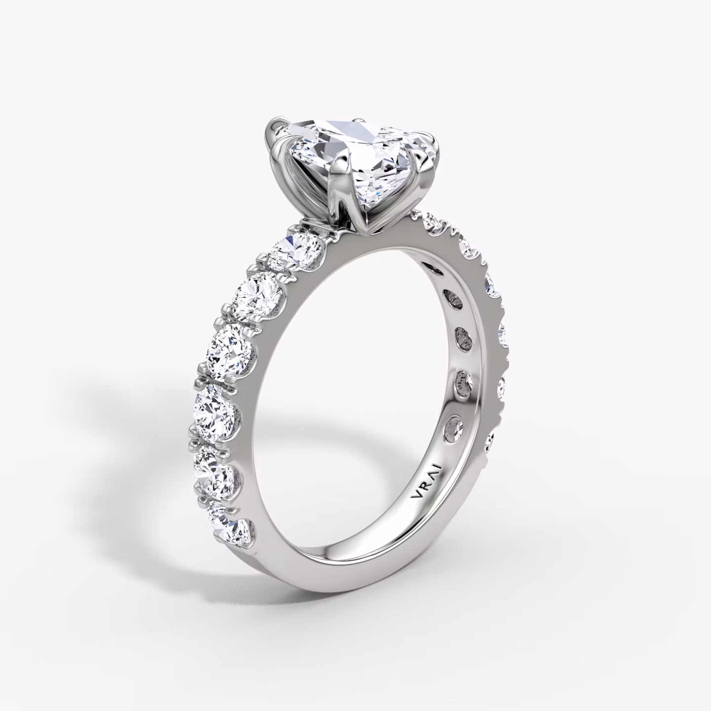 The Amour Eternity | Pear | Platinum | bandAccent: Plain | diamondOrientation: vertical | caratWeight: other