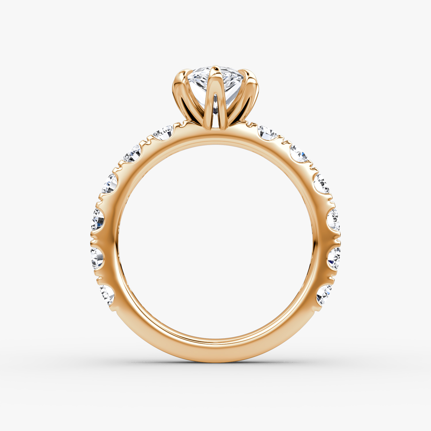 The Amour Eternity | Pear | 14k | Rose Gold | bandAccent: Plain | diamondOrientation: vertical | caratWeight: other