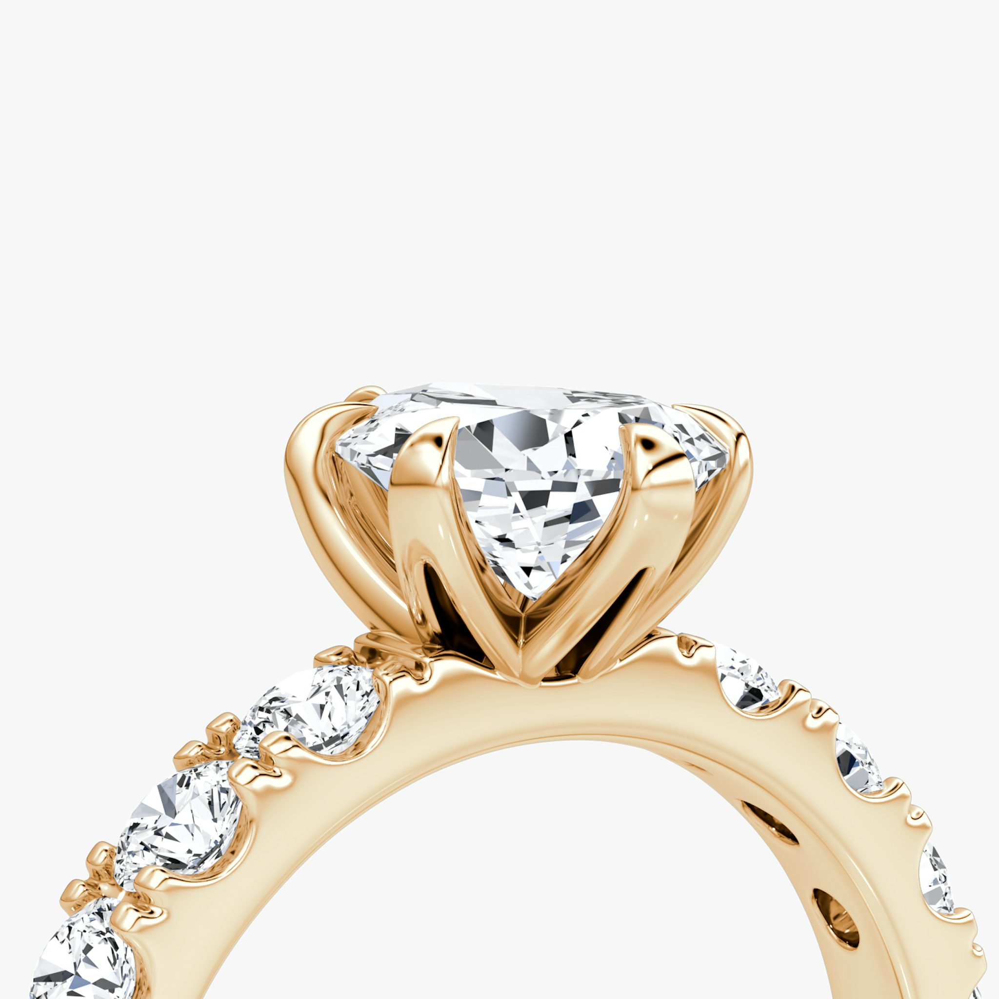 The Amour Eternity | Pear | 14k | Rose Gold | bandAccent: Plain | diamondOrientation: vertical | caratWeight: other
