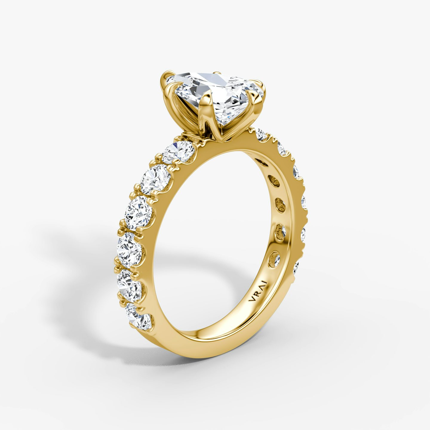 The Amour Eternity | Pear | 18k | Yellow Gold | bandAccent: Plain | diamondOrientation: vertical | caratWeight: other