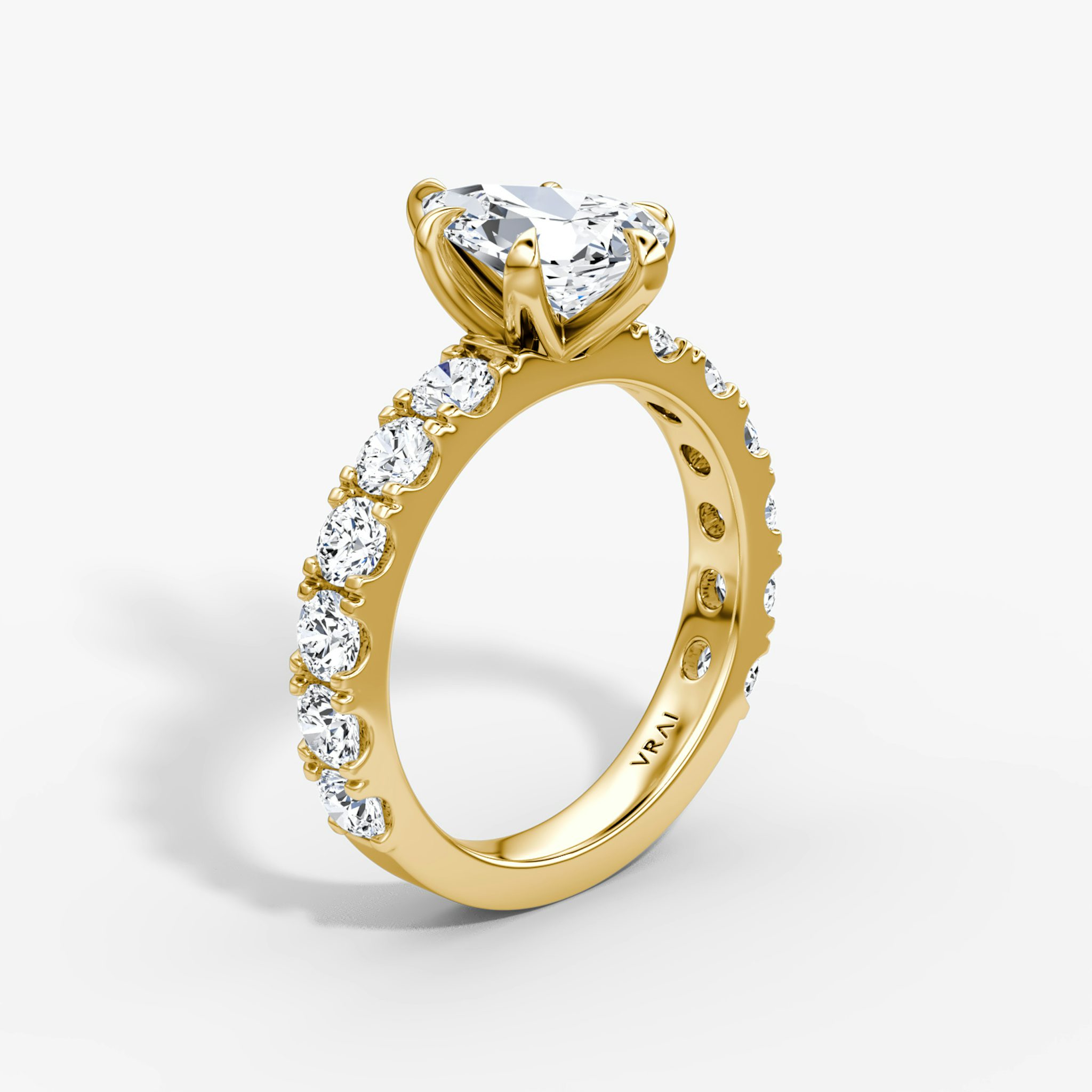 The Amour Eternity | Pear | 18k | Yellow Gold | bandAccent: Plain | diamondOrientation: vertical | caratWeight: other
