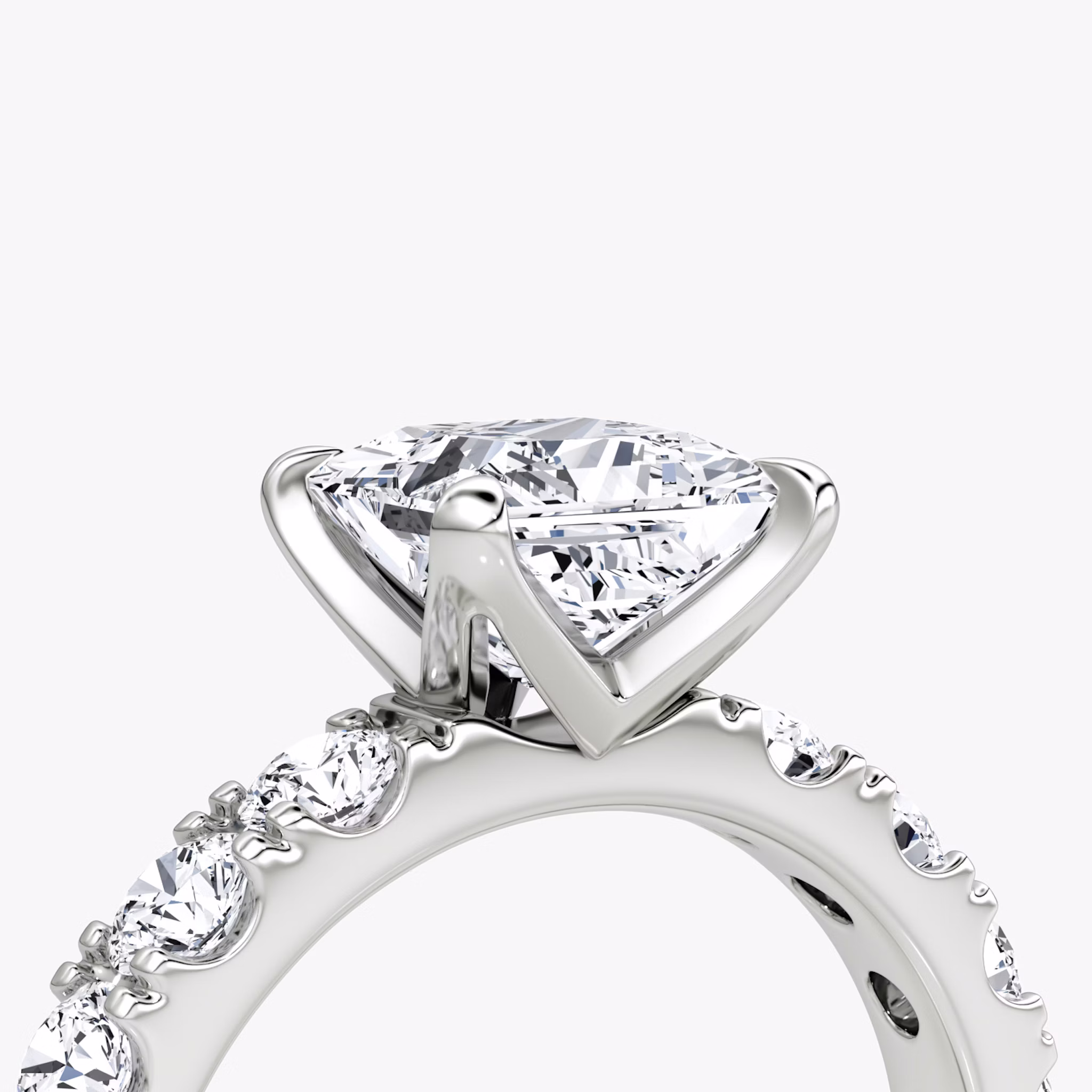The Amour Eternity | Princess | Platinum | bandAccent: Plain | diamondOrientation: vertical | caratWeight: other