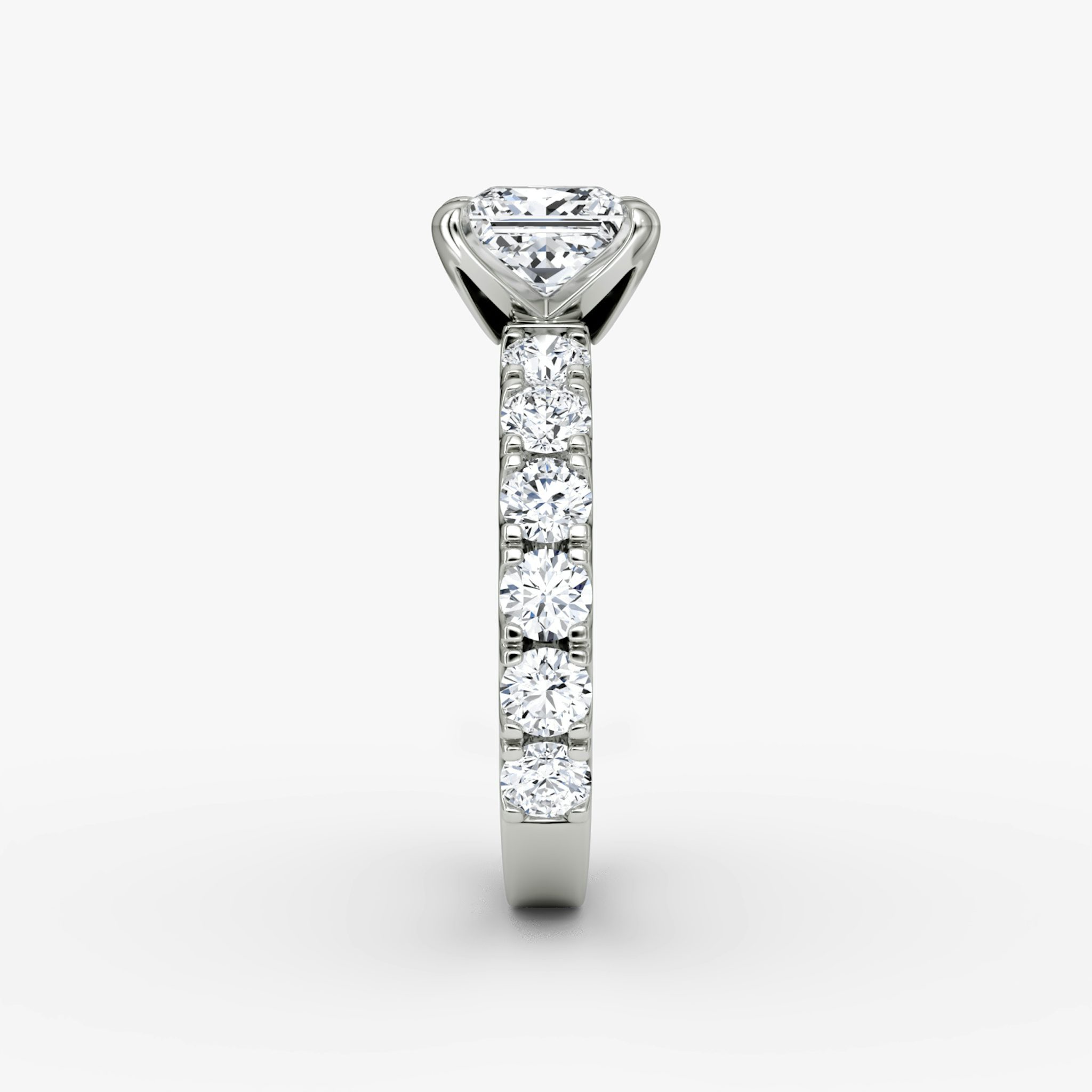 The Amour Eternity | Princess | Platinum | bandAccent: Plain | diamondOrientation: vertical | caratWeight: other