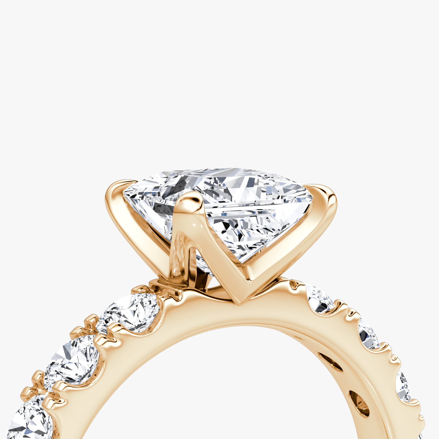 The Amour Eternity | Princess | 14k | Rose Gold | bandAccent: Plain | diamondOrientation: vertical | caratWeight: other