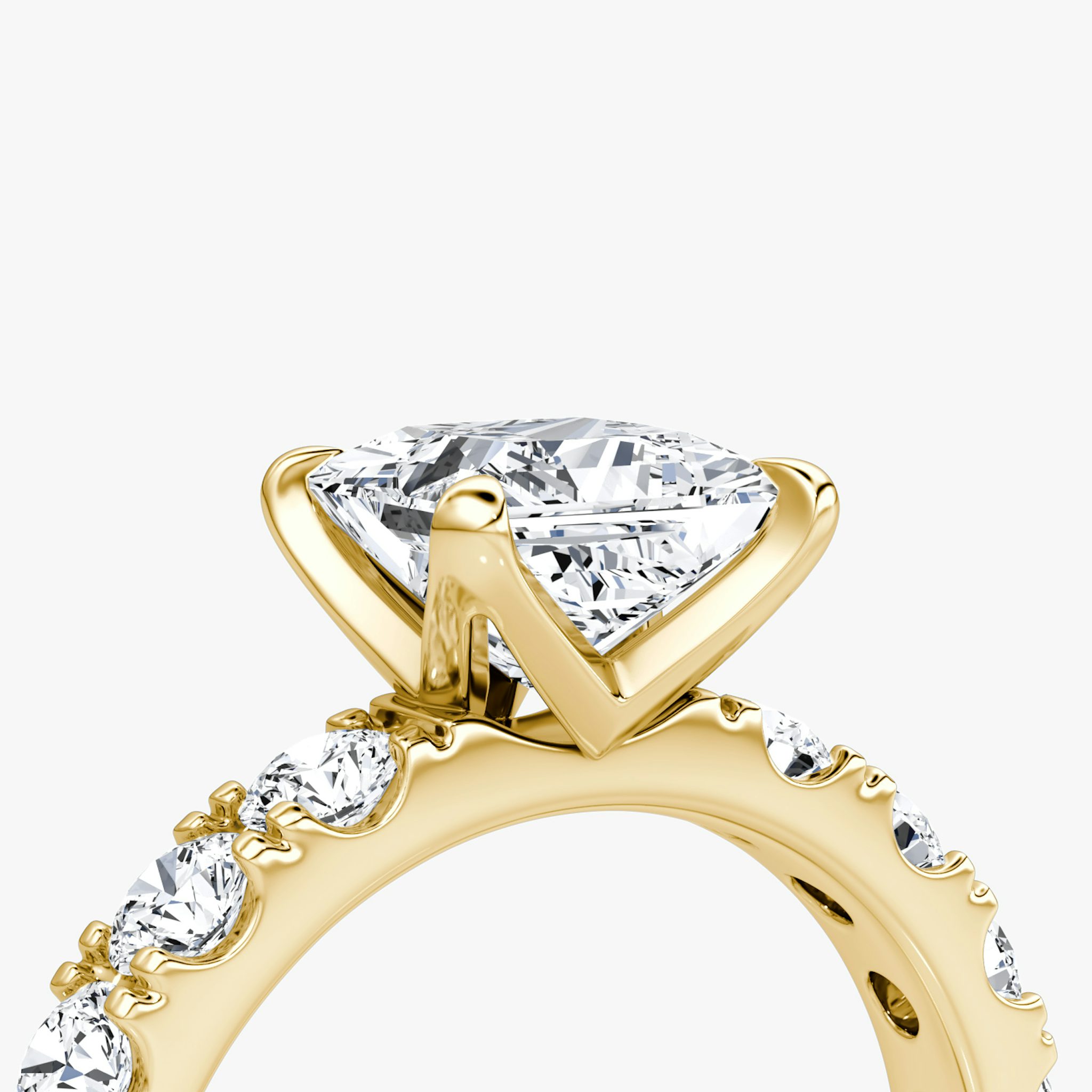 The Amour Eternity | Princess | 18k | Yellow Gold | bandAccent: Plain | diamondOrientation: vertical | caratWeight: other