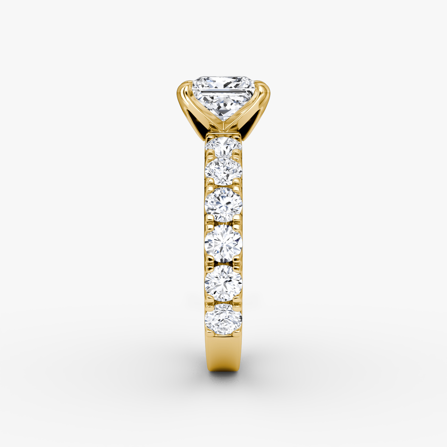The Amour Eternity | Princess | 18k | Yellow Gold | bandAccent: Plain | diamondOrientation: vertical | caratWeight: other
