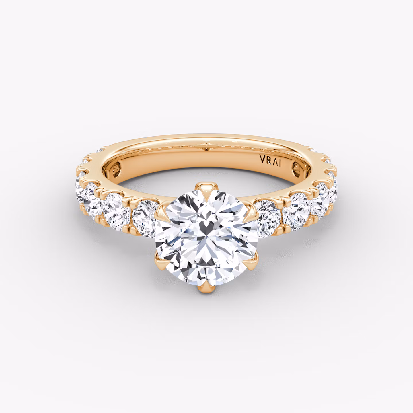 The Amour Eternity | Round Brilliant | 14k | Rose Gold | bandAccent: Plain | caratWeight: other | diamondOrientation: vertical