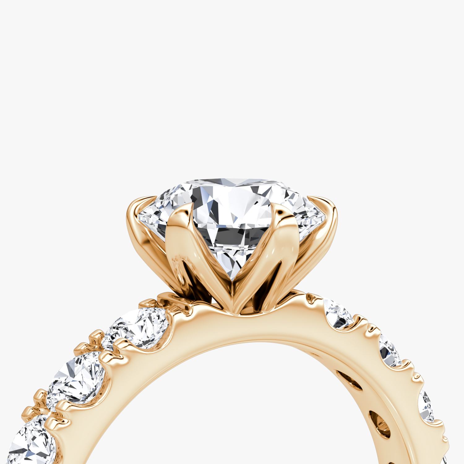 The Amour Eternity | Round Brilliant | 14k | Rose Gold | bandAccent: Plain | caratWeight: other | diamondOrientation: vertical