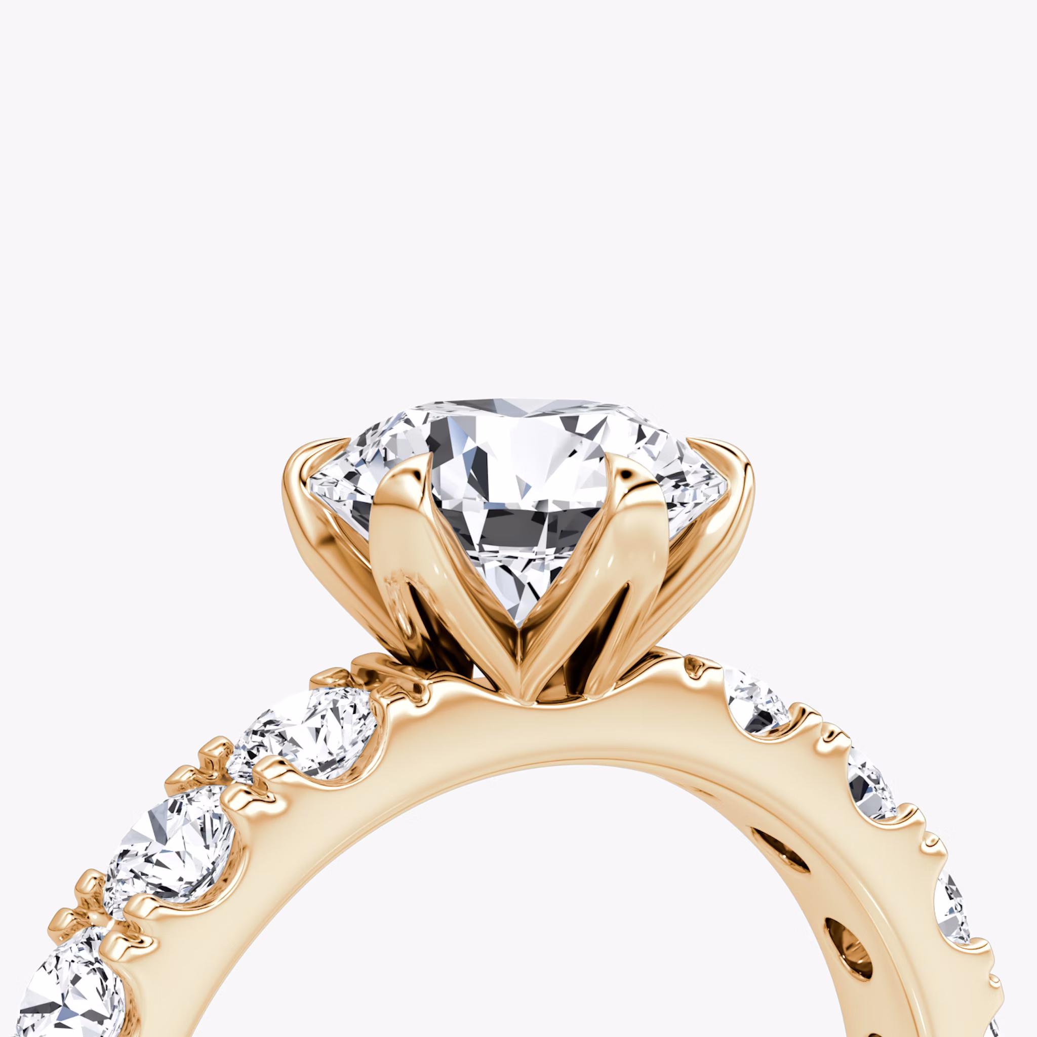 The Amour Eternity | Round Brilliant | 14k | Rose Gold | bandAccent: Plain | caratWeight: other | diamondOrientation: vertical