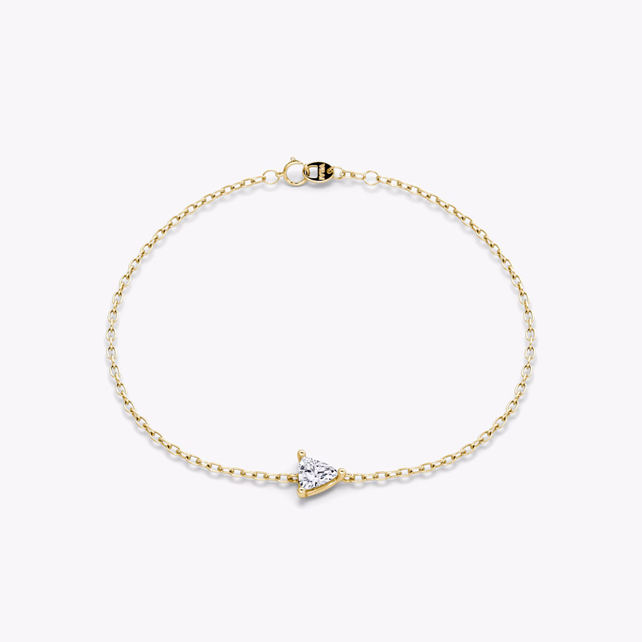 Pulsera Petite Solitaire | Trillón | 14k | Oro amarillo | chainLength: 6.5-7