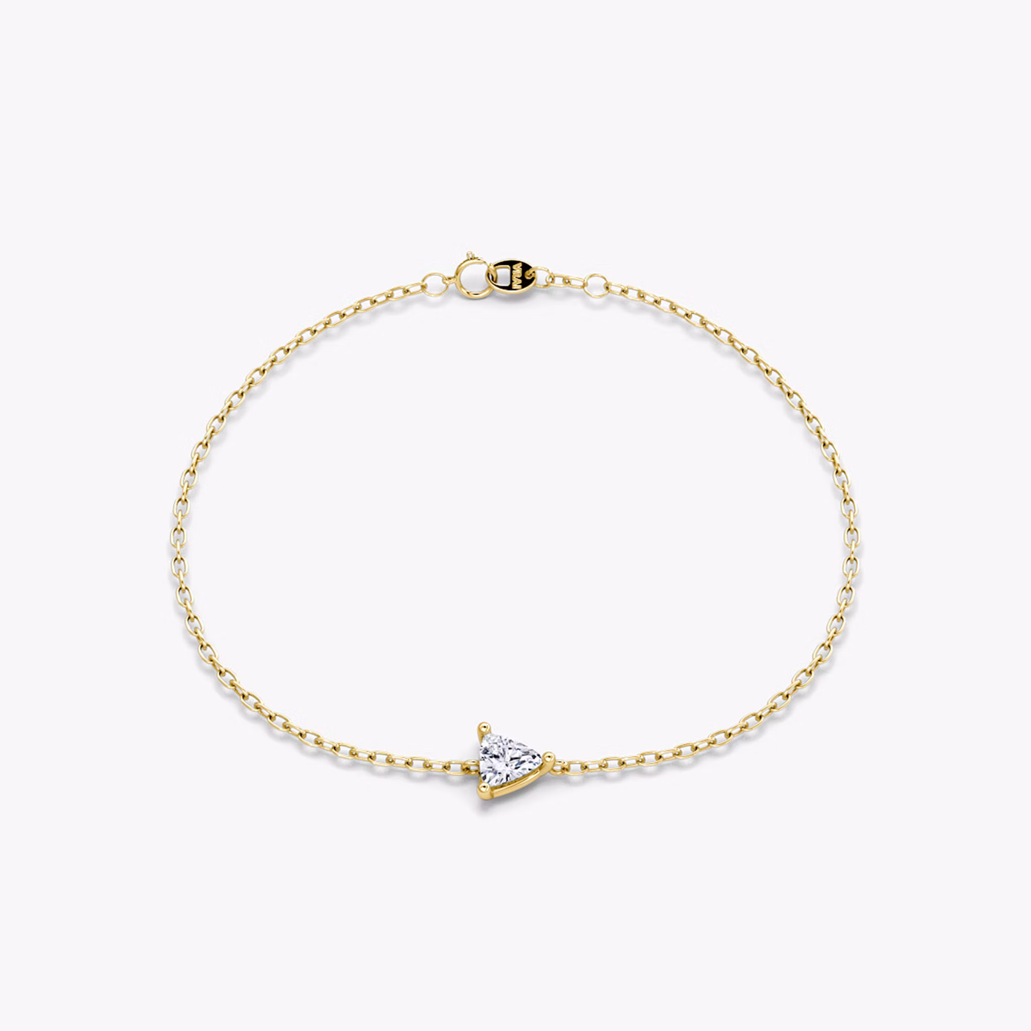Petite Solitaire Bracelet Trillion | Yellow Gold