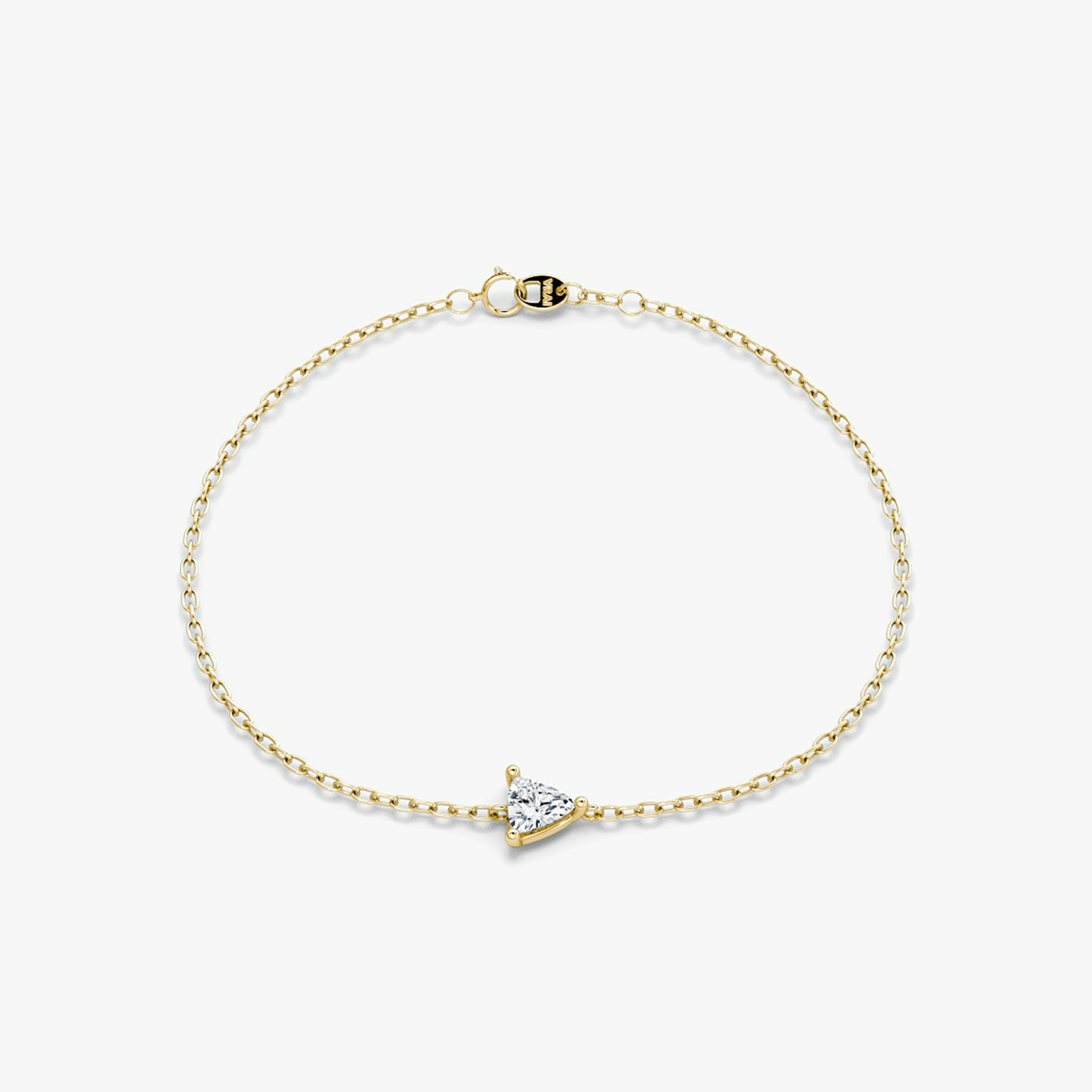 Pulsera Petite Solitaire | Trillón | 14k | Oro amarillo | chainLength: 6.5-7
