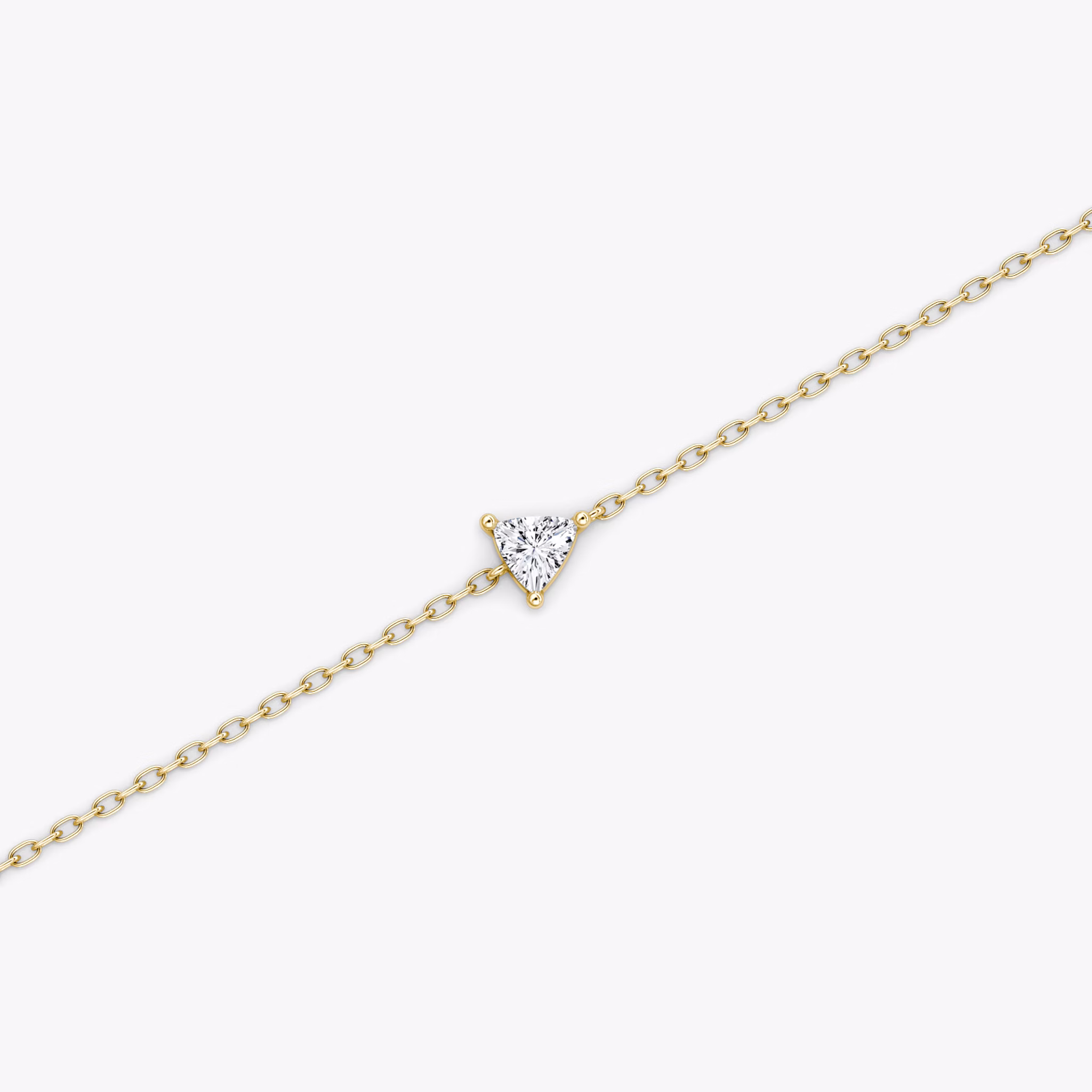 Pulsera Petite Solitaire | Trillón | 14k | Oro amarillo | chainLength: 6.5-7