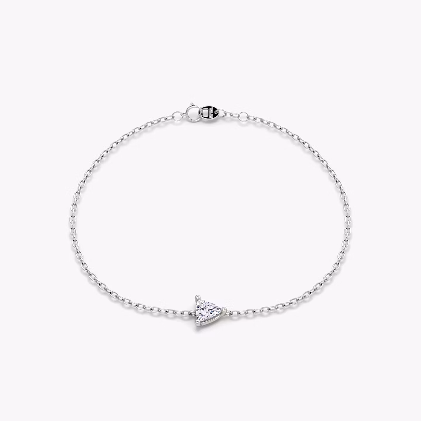 Petite Solitaire Bracelet Trillion | White Gold