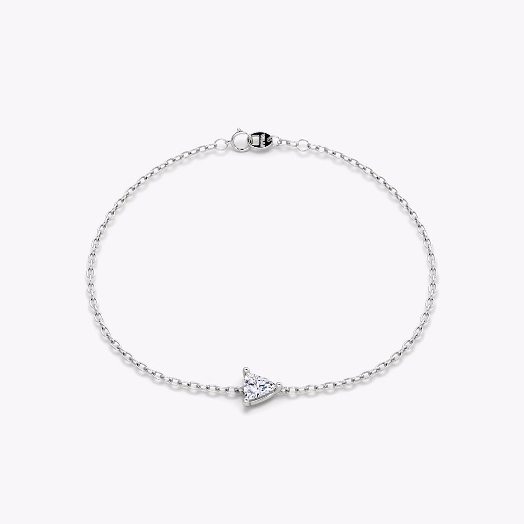 Petite Solitaire Bracelet Trillion | White Gold