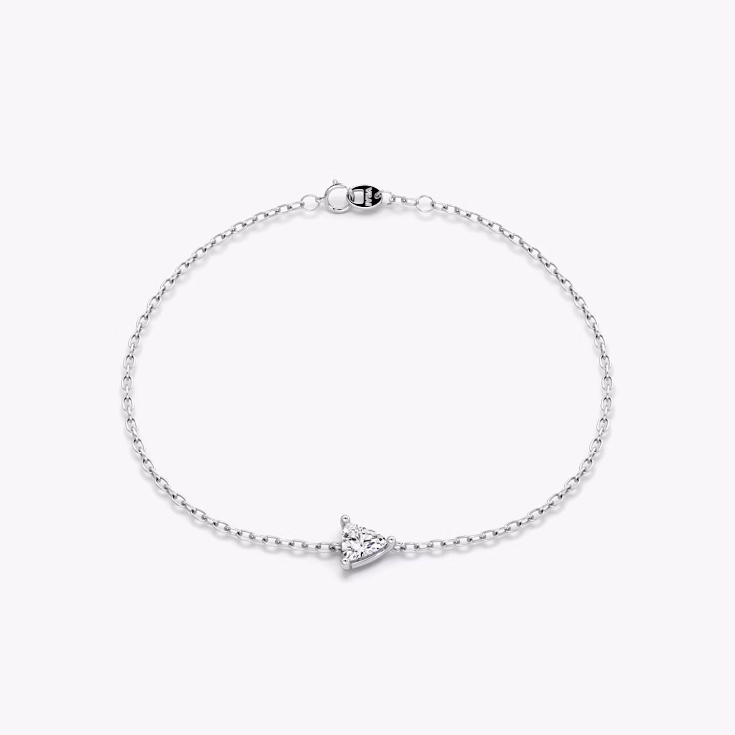Petite Solitaire Bracelet | Trillion | Sterling Silver | chainLength: 6.5-7