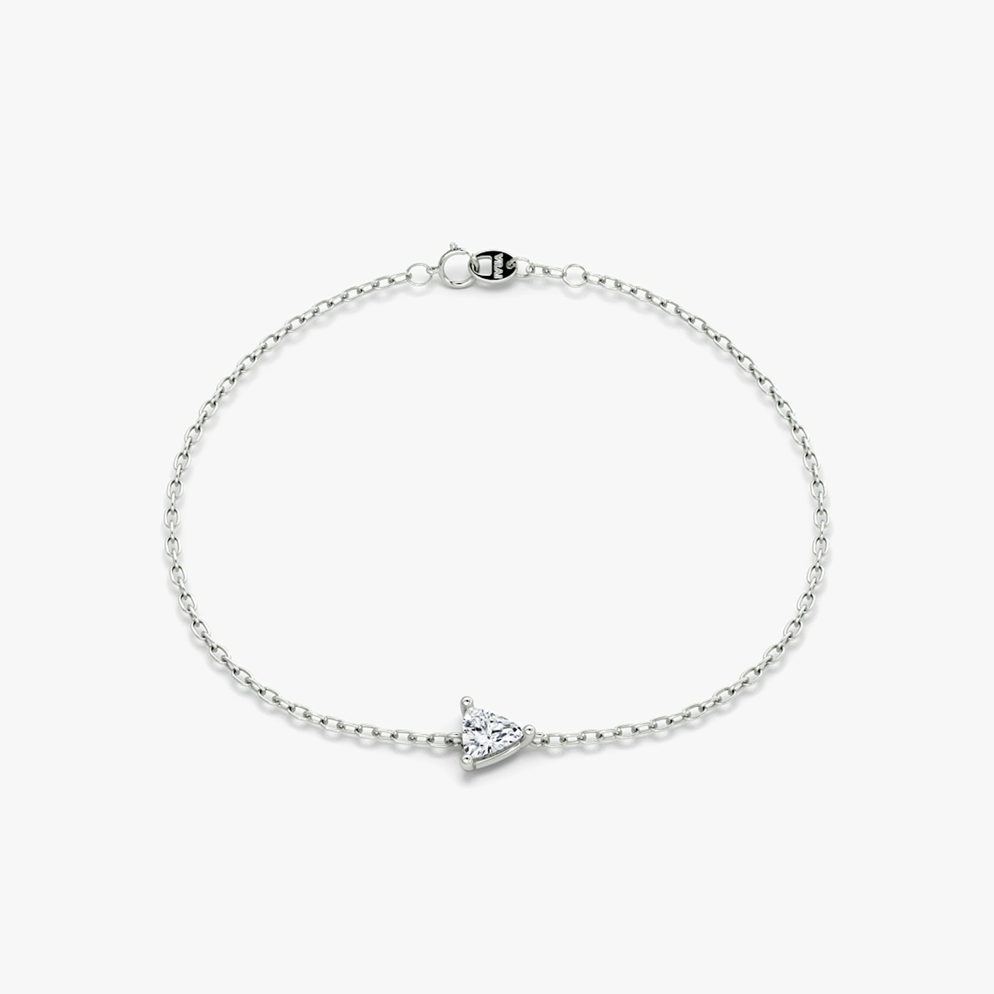 Pulsera Petite Solitaire | Trillón | 14k | Oro blanco | chainLength: 6.5-7