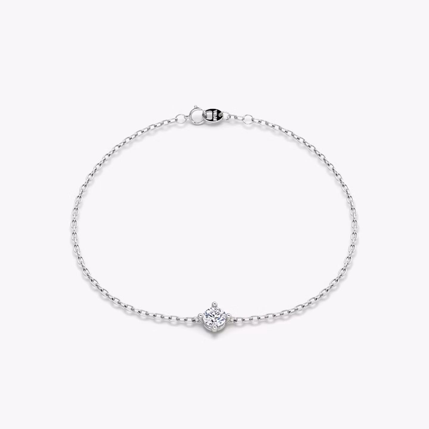 Pulsera Petite Solitaire Brillante | Sterling Silver