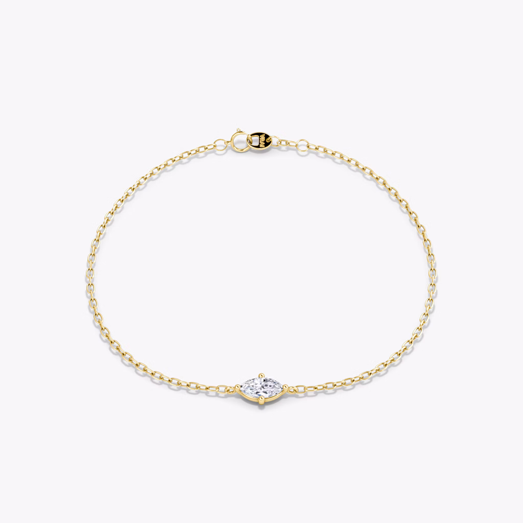 Pulsera Petite Solitaire Marquise | Yellow Gold