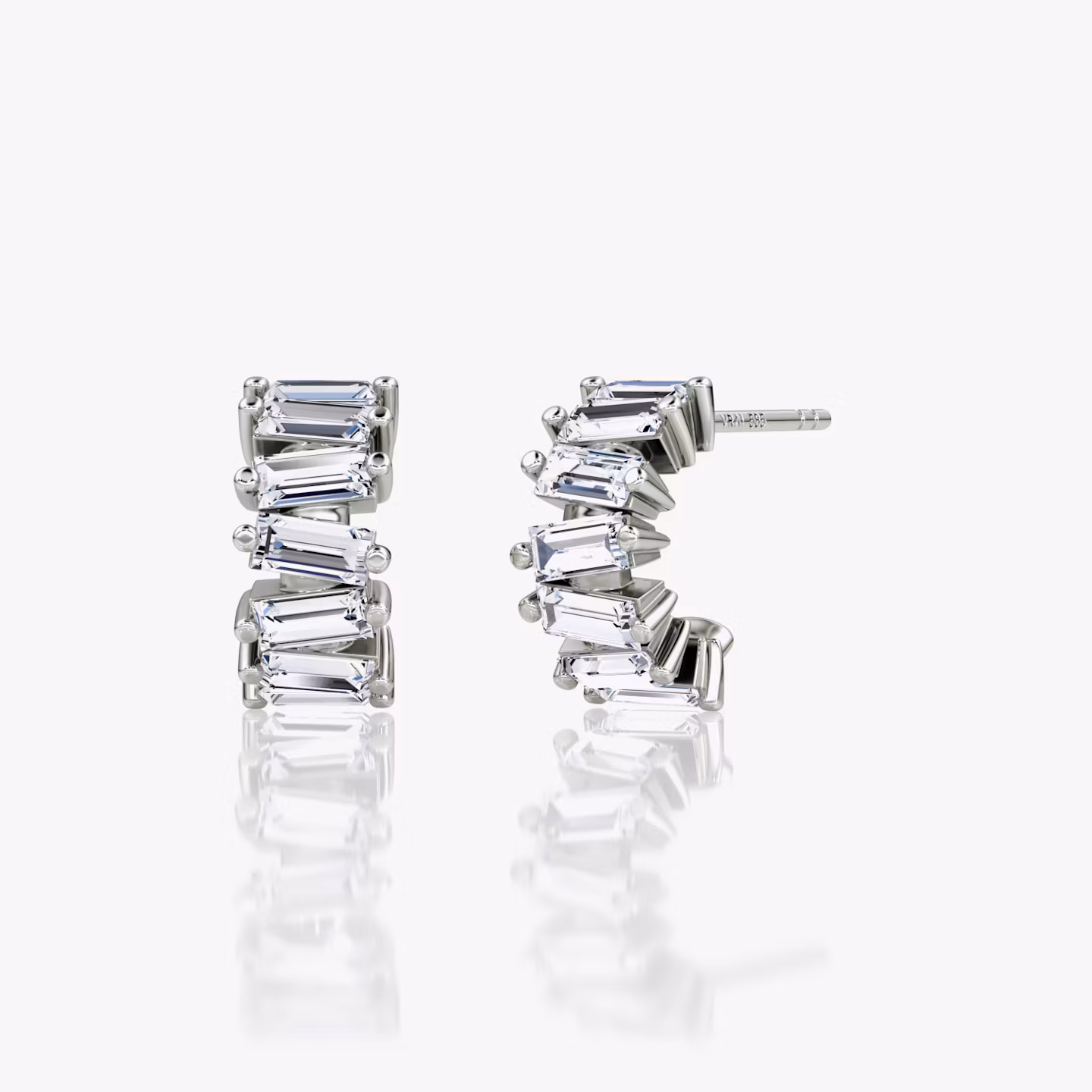 Baguette Hoop Baguette | Sterling Silver