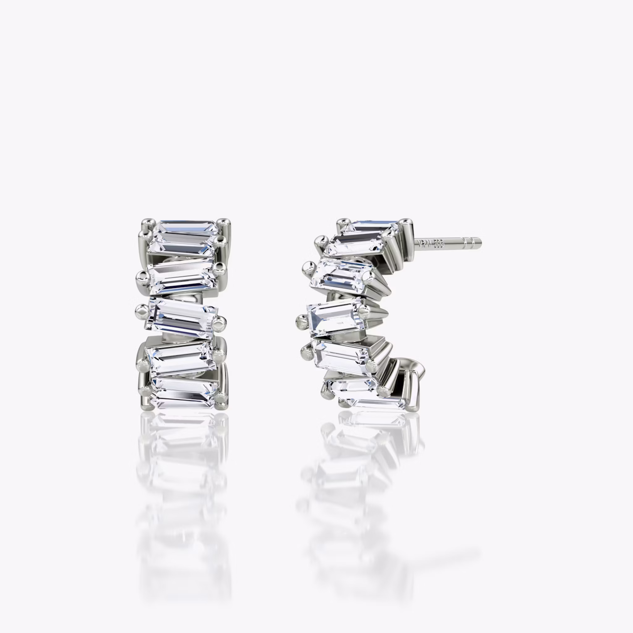 Baguette Hoop Baguette | Sterling Silver