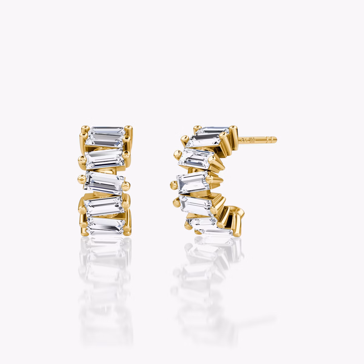 Pendiente de Aro Baguette | Baguette | 14k | Oro amarillo