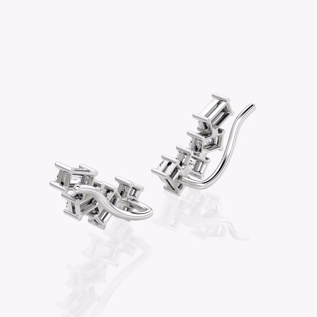Petite Baguette Ear Climber | Baguette | Sterling Silver