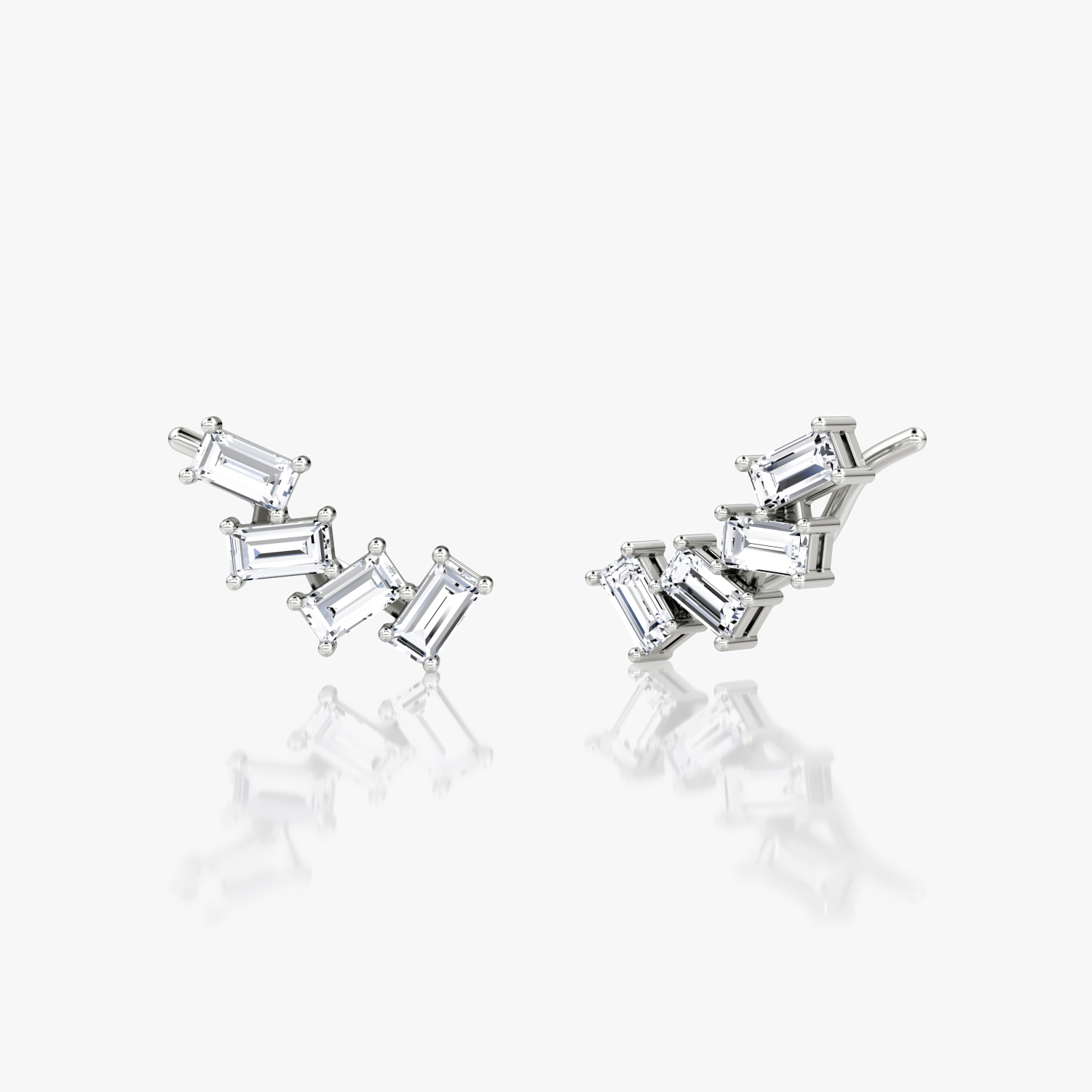 Petite Baguette Ear Climber Baguette | Sterling Silver