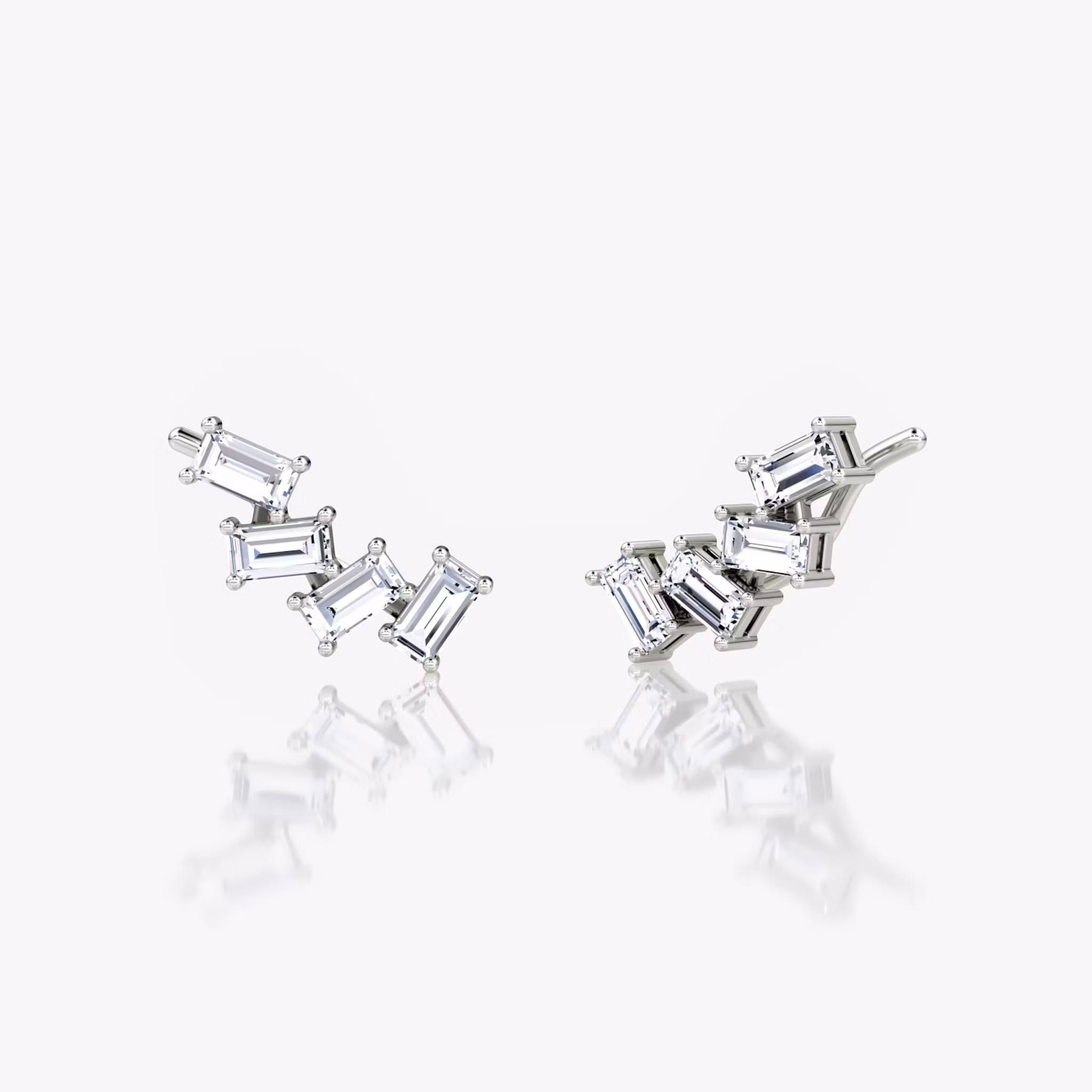 Petite Baguette Ear Climber Baguette | Sterling Silver