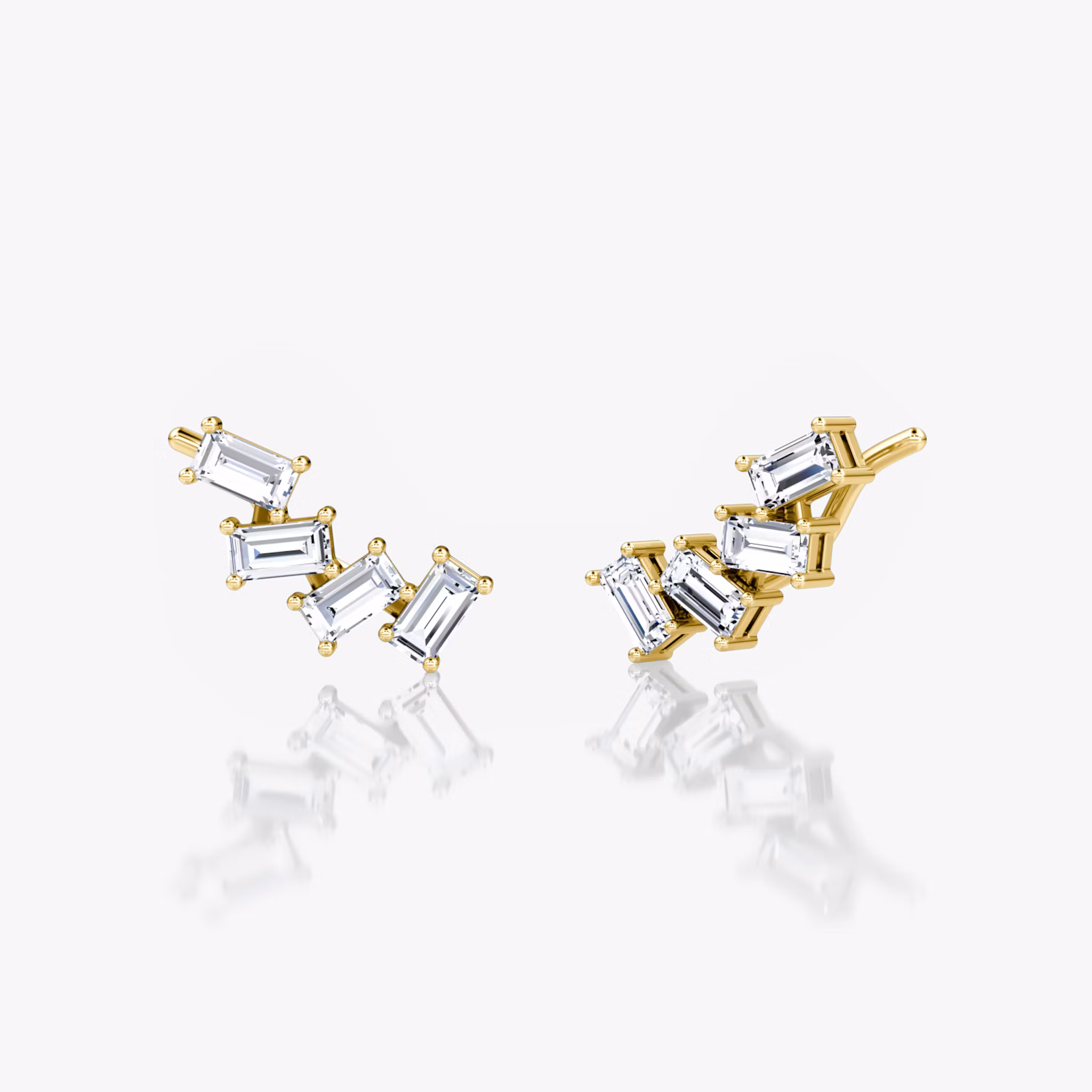 Arco de oreja Petite Baguette Baguette | Yellow Gold
