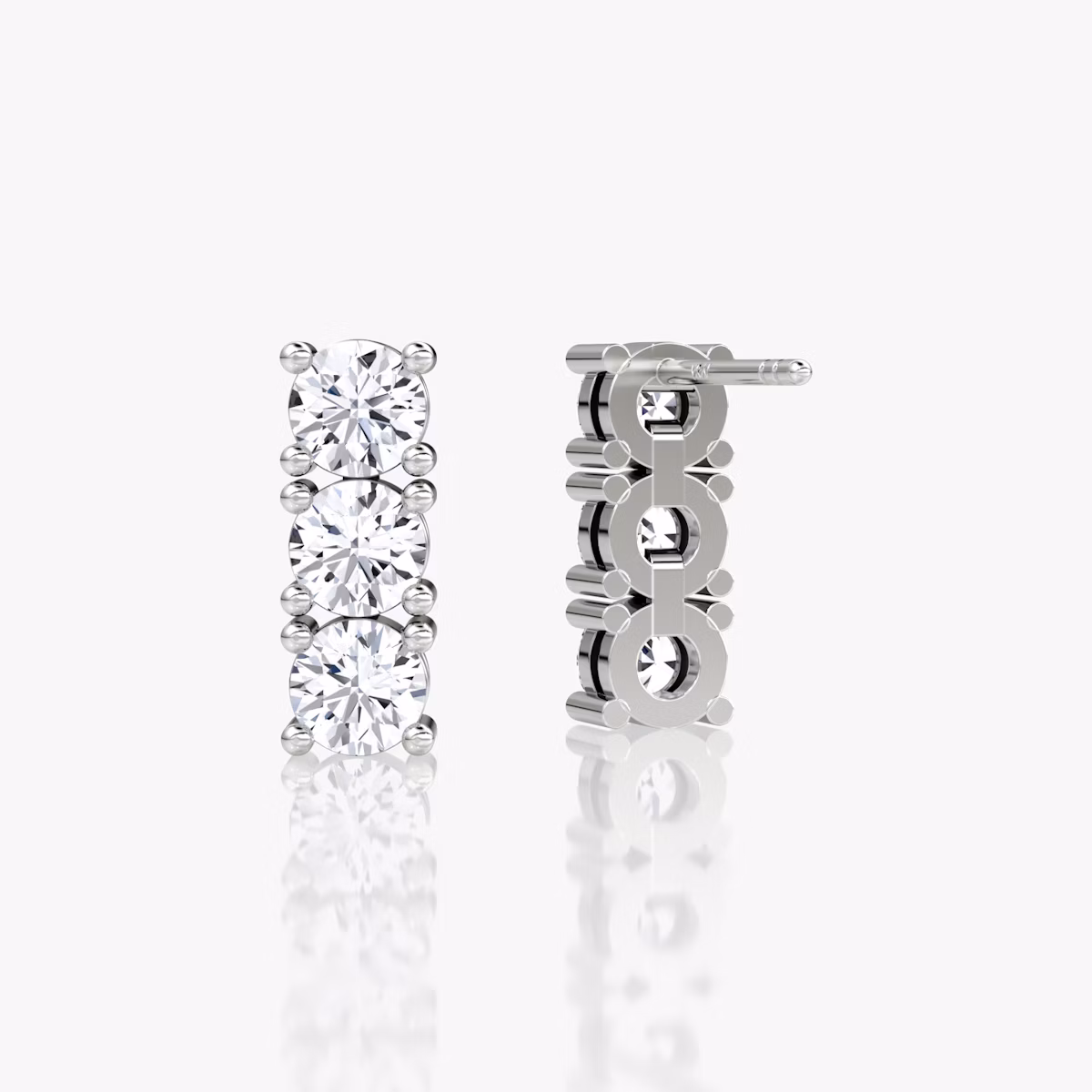 Pendiente Tenis | Brillante | 14k | Oro blanco | caratWeight: 0.75ct