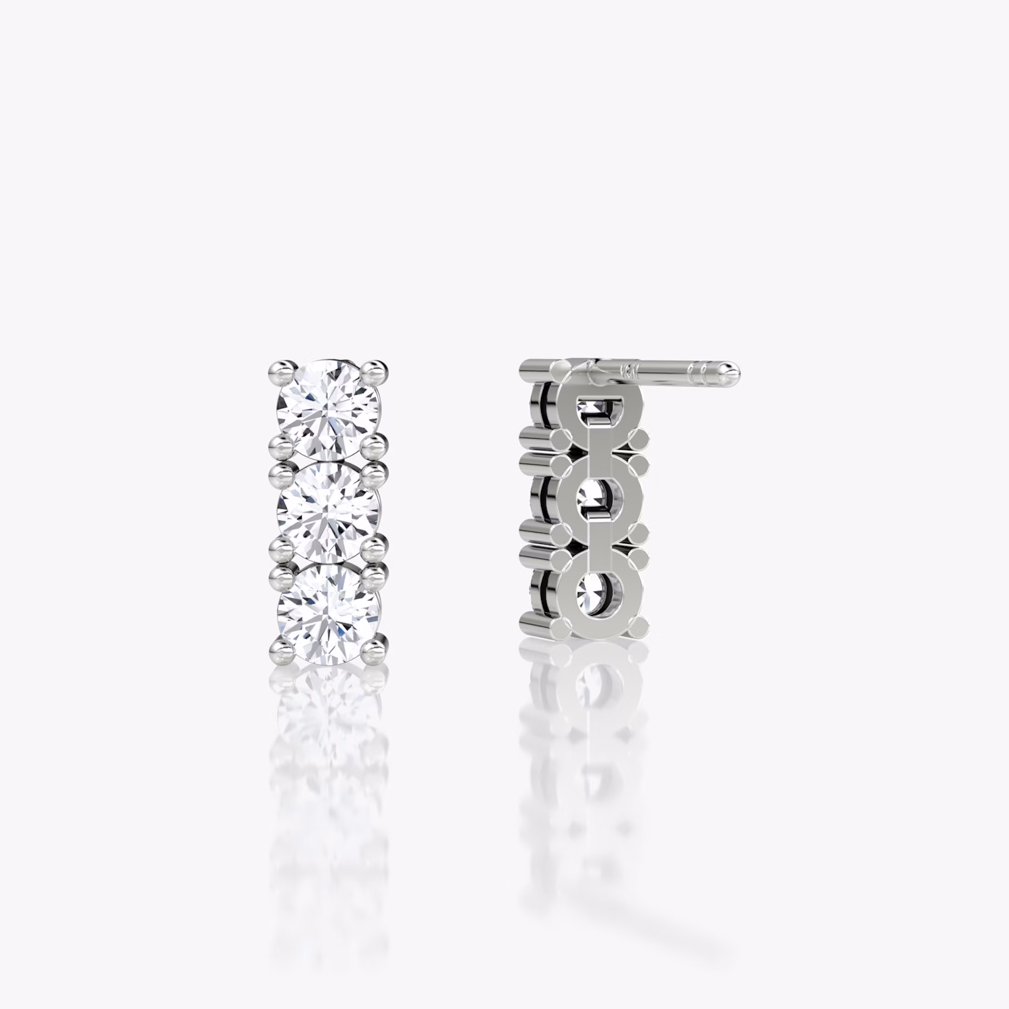 Tennis Earring | Round Brilliant | 14k | White Gold | caratWeight: 0.30ct