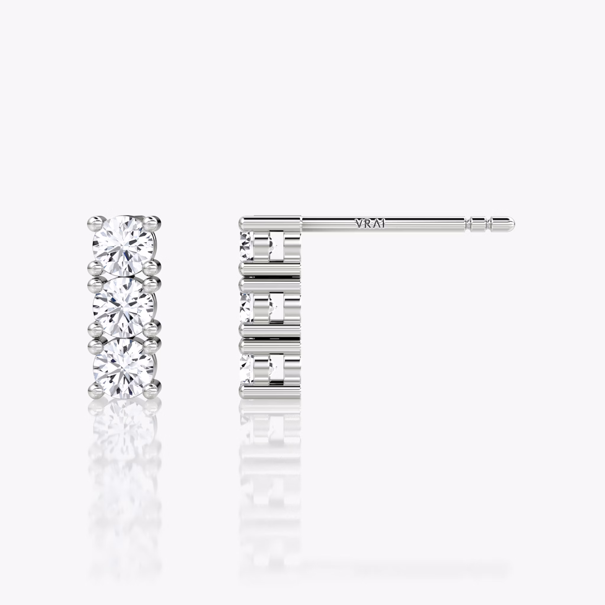 Tennis Earring | Round Brilliant | 14k | White Gold | caratWeight: 0.30ct