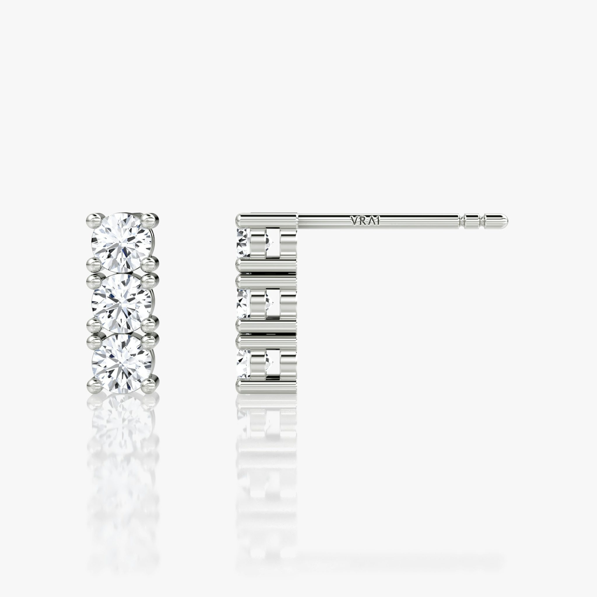 Tennis Earring | Round Brilliant | 14k | White Gold | caratWeight: 0.30ct