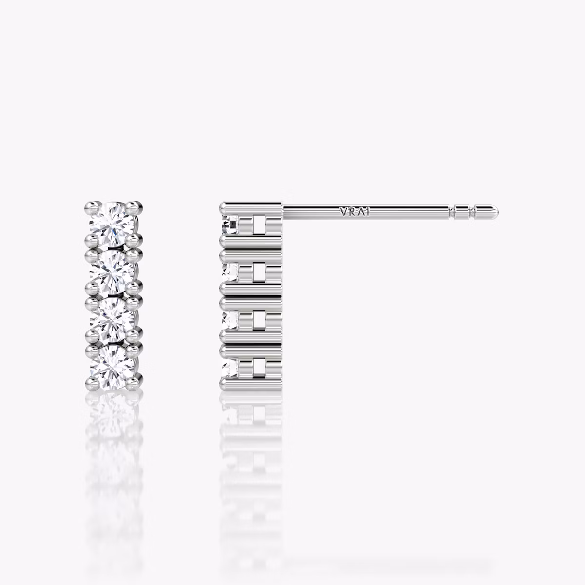 Pendiente Tenis | Brillante | 14k | Oro blanco | caratWeight: 0.16ct