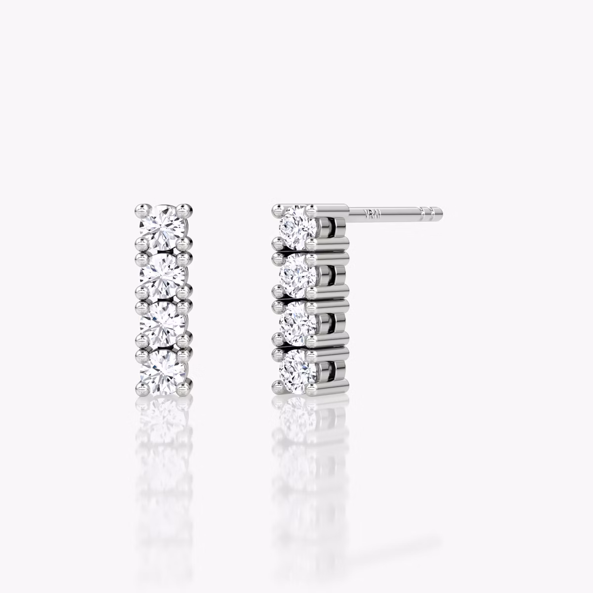 Pendiente Tenis | Brillante | 14k | Oro blanco | caratWeight: 0.16ct