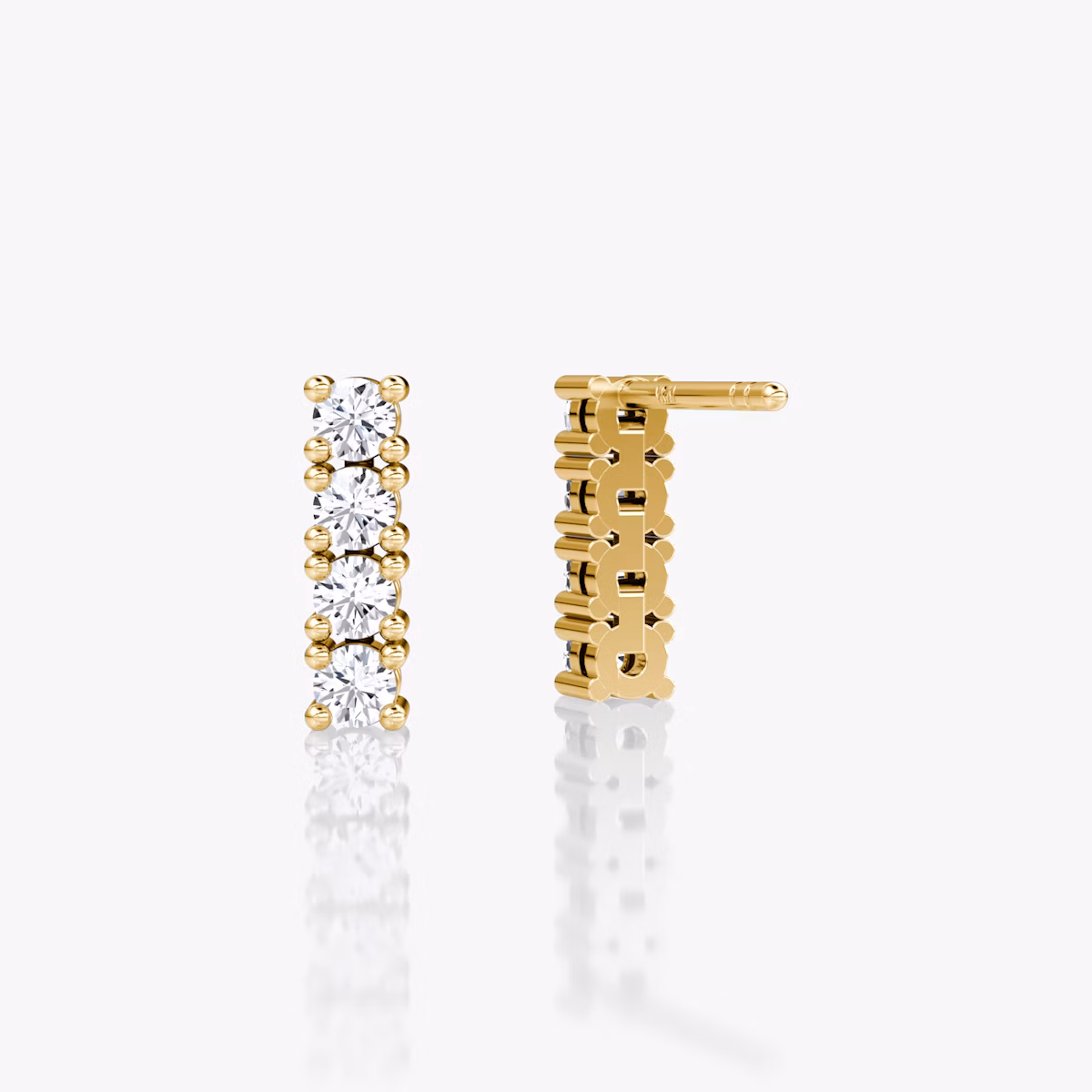 Pendiente Tenis | Brillante | 14k | Oro amarillo | caratWeight: 0.16ct