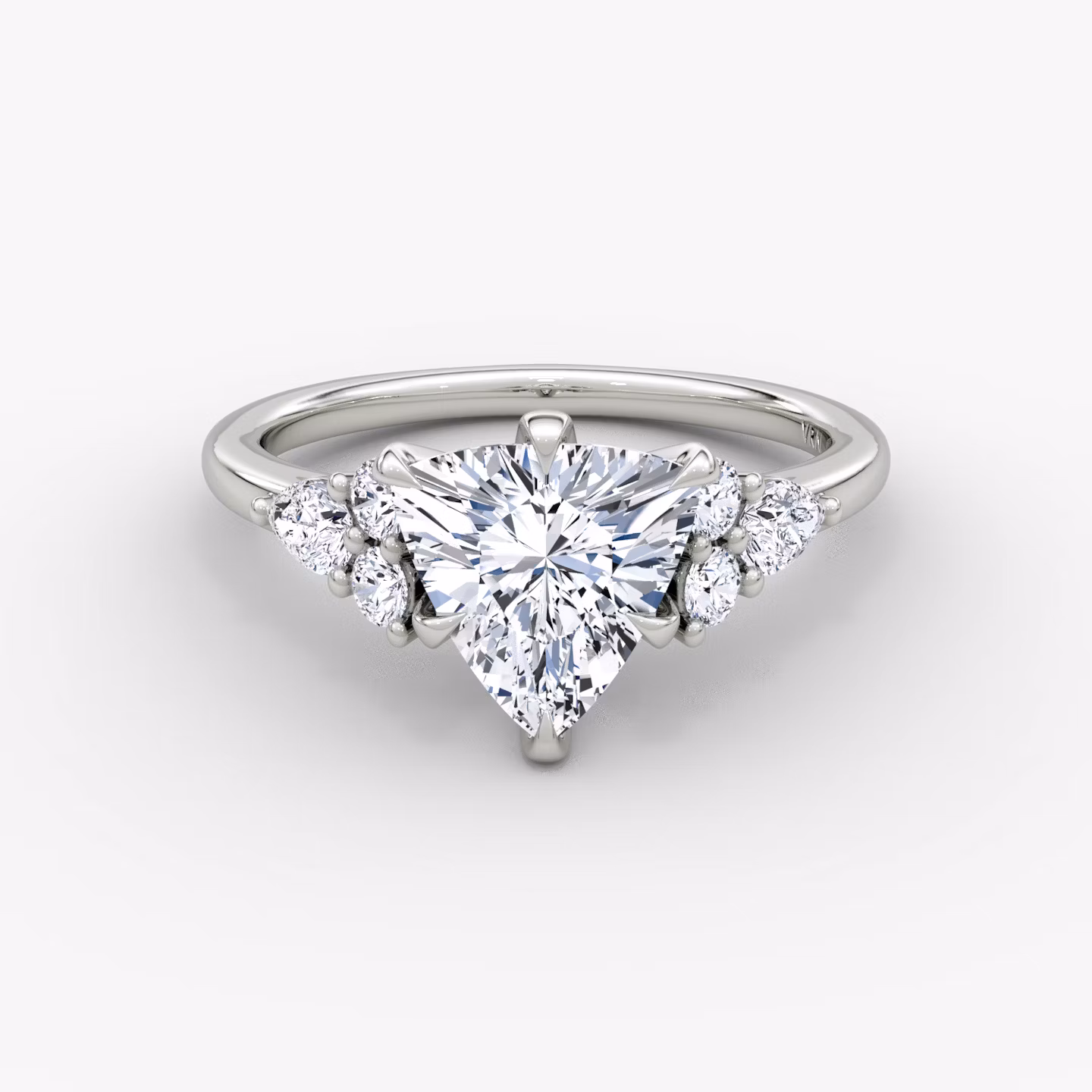 The Pear Cluster Heirloom Trillion | White Gold