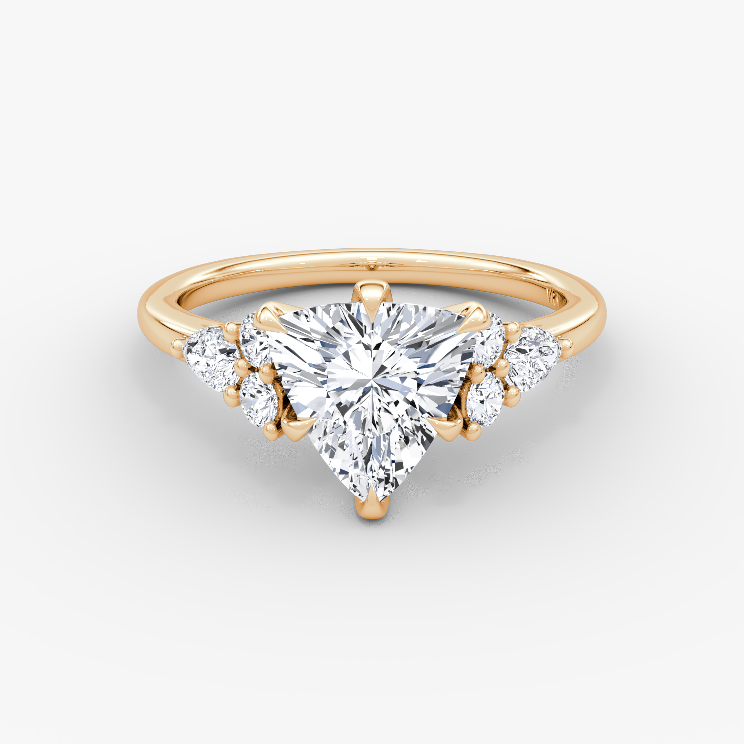 The Pear Cluster Heirloom Trillion | Rose Gold