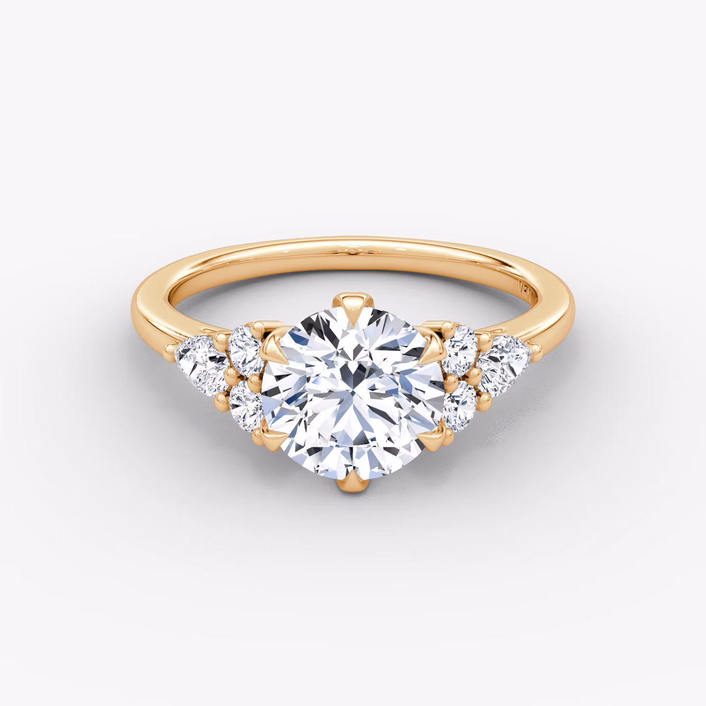The Pear Cluster Heirloom Radiant | Rose Gold