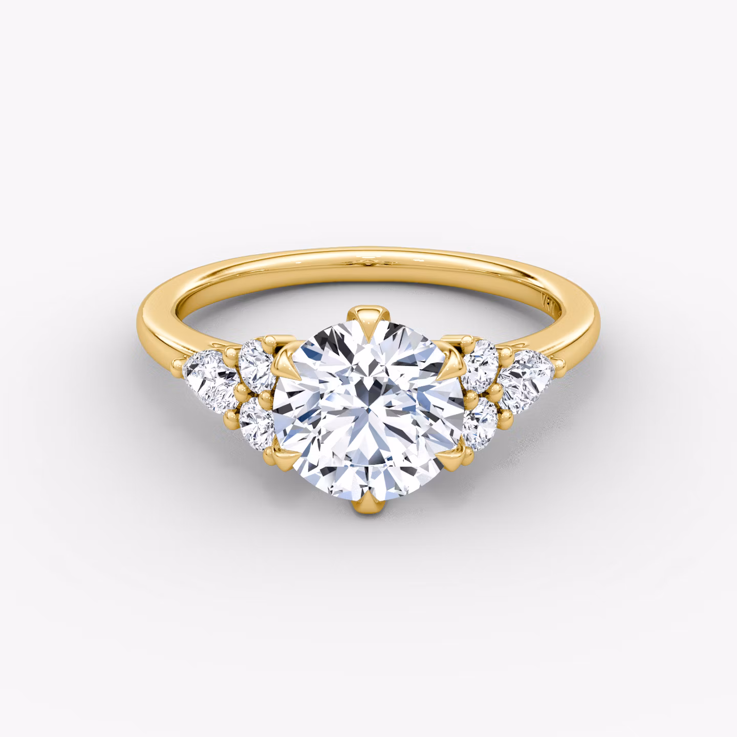 The Pear Cluster Heirloom Round Brilliant | Yellow Gold