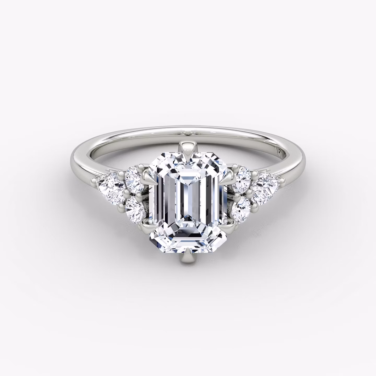The Pear Cluster Heirloom Emerald | White Gold