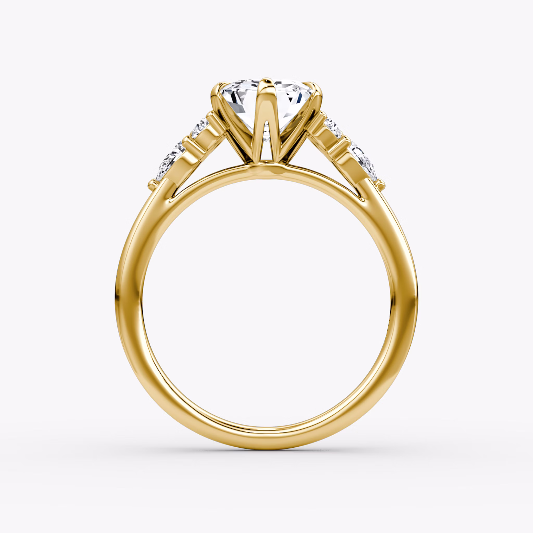 The Pear Cluster Heirloom | Emerald | 18k | Yellow Gold | bandAccent: Plain | diamondOrientation: vertical | caratWeight: other