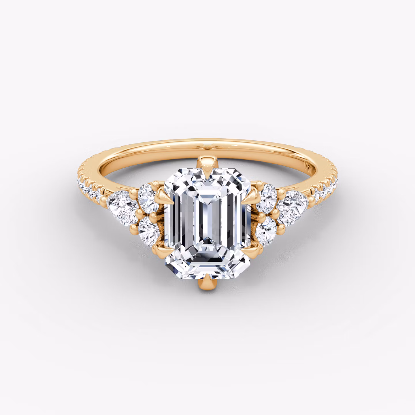 The Pear Cluster Heirloom Emerald | Rose Gold